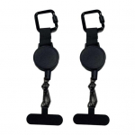 Vargusvastane telefoni kinnitusrihm v&ouml;&ouml;klipsiga, sisset&otilde;mmatav terastross, universaalne lukustatav karabiin, kukkumiste v&auml;ltimiseks, telefoni rihm reisimiseks, matkamiseks 2pcs