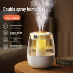 USB kaasaskantav t&ouml;&ouml;laua niisutaja: Suur v&otilde;imsus, mini &otilde;hupuhasti, ideaalne koju, magamistuppa, suure uduv&auml;ljundiga kontorisse Double nozzle fog