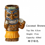 1 TK Tiki Kruusid Keraamilised Hawaii Tiki Joogin&otilde;ud, Armsad Eksootilised Kokteiliklaasid, Tiki Baar 430-550ml