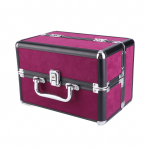 Meigikohver Kosmeetika kandekarp 25x17x17cm Suure mahutavusega hoiustamine koduks salongiks Veinipunane ja mitmev&auml;rviline