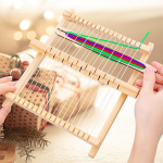 Wooden Weaving Looms Kit Machine with yarns Portable Handmade Tapestry Loom DIY Craft for