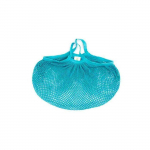 Filet &agrave; provisions en coton bio - Sac de courses r&eacute;utilisable turquoise