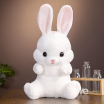 45/55CM Armsad Istuvad J&auml;nesed Pl&uuml;&uuml;sist M&auml;nguasjad Kawaii Pika K&otilde;rvaga J&auml;nku Pl&uuml;&uuml;sipadi T&auml;idisega Pehmed Nukunukud Laste S&uuml;nnip&auml;ev M&auml;nguasjad Kingitus 55cm valge