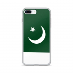 Coque iPhone &ndash; mitmev&auml;rviline &ndash; Drapeau Pakistan &ndash; Souple &ndash; &uuml;hilduv iPhone 8 Plus &ndash; vertikaalne