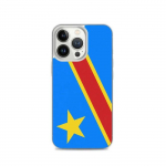 Coque iPhone &ndash; Drapeau R&eacute;publique D&eacute;mocratique du Congo &ndash; Souple &ndash; Mitmev&auml;rviline &ndash; TPU &ndash; L&auml;bipaistev
