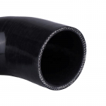 Silikoon 2,5 kuni 2 tolli ID (63mm kuni 51mm) 90 kraadi k&uuml;&uuml;narnuki reduktor &ndash; must