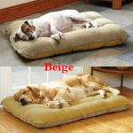Talvine koeravoodi madrats paksemaks muutmiseks lemmikloomadele, kassidele, pehme ja soe fliisist madrats, eemaldatav, pestav, v&auml;ikestele, keskmistele ja suurtele koertele, matipadi 100x60cm beež