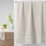 Drap de bain - DOUCEUR D'INTERIEUR - 90 x 150 cm - 600 gr/m&sup2; - &Eacute;ponge - Couleur Lin beež