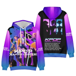 Uus Mood KPop Deemonik&uuml;tid Multikajoonis Prindiga Riided Streetwear Meeste Kapuutsiga Dressipluus Vabaaja Kapuutsiga Pikkade Varrukatega Pullover Topid XXXL lilla