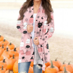 Naiste mood vabaaja &uuml;hev&auml;rviline rinnan&ouml;&ouml;biga pikkade varrukatega kardiganist &uuml;laosa XXXXXL