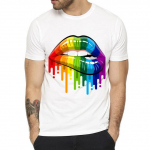 Lgbt Gay Love Lesbian Pride Rainbow Design tr&uuml;kitud T-s&auml;rk meestele ja naistele suvine vabaaja S