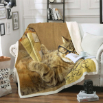 Armas Magav Kass 3D-prinditud Villane Tekk Piknik Eriti Paks Mood Voodilinad Kassid Lemmikloom Lapsed Lapsed Sherpa Visketekid 150x200cm