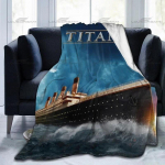 Super selge 3D Titanic vooditekk kontorisse koju matkamiseks piknikuks paks tekk moodne voodikate flanellist tekk visketekk 40x50in