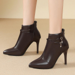 K&otilde;rged kontsad Naiste lumesaapad Kristalli terava ninaga Seksikad pumbad Disainer Nahast talvekingad 2024 Trend Uus Botas De Mujer 42