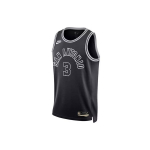 Nike NBA F&auml;nniv&auml;ljaanne T&auml;he ja Numbriga Prinditud Korvpallivorm 22-23 Hooaeg San Antonio Spurs Keldon Johnson 3 Meeste vorm Must DO9453-011 M