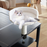 Cat Bed for Desk, Hammock, Easy to Assemble, Kitten Furniture, Soft, Stable, Elevated Seat