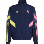Adidas Originaalid FW24 Juventuse Kollektsiooni Logo Lukuga Pikkade Varrukatega Vintage Jakk Meeste Jakk Sinine Roosa IN5601 S