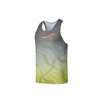 Saucony Gradient Letter Jooksutops Niiskust Imav Kiiresti Kuivav Hingav Kerge &Uuml;mmarguse Kaelusega Varrukateta Tanktop Meeste Topid Roheline SC2249009A-PR113 M