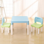 Yimei Plastikust Laste &Otilde;ppelaud ja Toolikomplekt - Lasteaia Seljatoega Tool Varajaseks Hariduseks One Table Two Chairs