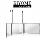 Kokkupandav reguleeritav LED kolmekordne meigi- ja juuksuripeegel Three-sided Folding Mirror valge