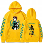 Demon Slayer Jaapani Anime Suures suuruses kapuuts Tanjiro Kamado Meeste Naiste dressipluusid Y2k Harajuku Unisex vabaaja Pullover R&otilde;ivad Topid XL