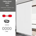 Veekindel kokkupandav du&scaron;ikardin tualettruumidele ja vannitubadele, l&ouml;&ouml;givaba imitatsioonlinane vahesein. 260x200 cm