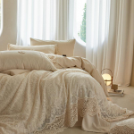 20% linast ja 80% puuvillast Vintage &otilde;&otilde;nespitsiga tikandiga lapitehnika voodipesukomplekt Tekikott Lame/pinguldatud voodilina padjap&uuml;&uuml;rid 4 tk Flat Bed Sheet&Queen 200X230cm 4pcs