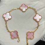 Uus versioon Neljaleheline ristik Viie &otilde;iega k&auml;ev&otilde;ru Naturaalne punane ahhaat Valge p&auml;rlmutter K&auml;ev&otilde;ru Naiste laserk&auml;ev&otilde;ru V Gold