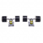 1 paar rulli telgi ja rattaid PU longboardile 3,2-tollised telgid Rattad Kombineeritud komplekt Cruiserile Alumiiniumisulam 55x45mm must