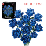 Roos P&auml;evalill Tulp Ehitusklotsid Lillekimp Vaas Mudelklotside Komplekt Kodu Kaunistus Laste Hariduslikud M&auml;nguasjad P&uuml;hadekingitused With Box