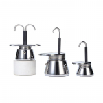 Kaasaskantav roostevabast terasest mokapott Itaalia espresso DIY toruga kohvipott V&auml;litingimustes telkimiseks Kohvitehnika komplekt Single tube 50ml(without cup)