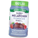 Melatoniin n&auml;rimistabletid, Sleep Melatonin 10 n&auml;rimistabletti, Nature's Truth (72509019) 70tab Berry mix
