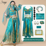 Printsess Jasmiini k&otilde;hutantsu kost&uuml;&uuml;m - Eksootiline India stiilis esinemiskomplekt t&auml;iskasvanutele Medium