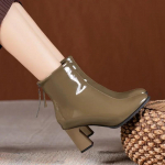 S&uuml;gistalvised poolsaapad Naiste k&otilde;rge kontsaga saapad Moodsad paksu kontsaga l&uuml;hikesed saapad Kandilised kingad Mood mustad kingad 2024 35