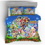 Sonic Kolme Seeria, Kolmeosaline Voodipesu Kodutekstiili Komplekt EU Single 135x200cm