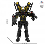 Skibidi Tualett Titaan TV Mees Speakerman &Otilde;udusm&auml;ng Bossid Kaamera Ehitusklotsid Multifilm Nukumudel Laste S&uuml;nnip&auml;ev Halloweeni Kingitus