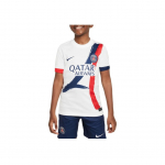 Nike Paris Saint-Germain Dri-FIT &Uuml;mmarguse kaelusega Niiskust juhtiv Mugav Vabaaja Jalgpallis&auml;rk L&uuml;hikeste varrukatega Laste Topid FN9126-101 L