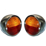 APSMOTIV Vintage Duolamp Tagatuli Kroom 12V Tagumine Pidur & Numbrim&auml;rgi Tuli Punane/Merevaiguv&auml;rvi Klaas Ford A Rat Harley 1950 Dodge veoauto Klassikaline punane/merevaigukollane