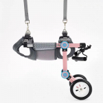 V&auml;ike lemmikloom koer ratastool, k&otilde;ndimist toetav ratastool auto Pink-XXS roosa