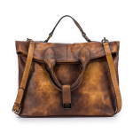 Luksuslikud k&auml;ekotid Naiste kotid Retro Esimene kiht veisenahk Suure mahutavusega &Uuml;hev&auml;rviline &Otilde;la-crossbody kott KTB roheline