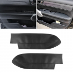 Must nahast esiukse k&auml;etoe kate Honda CRV 2007 2008 2009 2010 2011 auto ukse k&auml;etoe paneeli nahakate Front Black