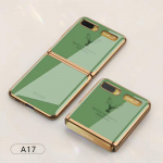 Samsung Galaxy Z klapitava kokkupandava mobiiltelefoni kestaga galvaniseeritud v&auml;rvitud kokkupandav telefoni&uuml;mbris A17 Matcha Green