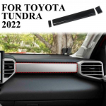 Carbon fiber style control dashboard panel cover trims for Toyota Tundra +
