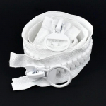 Meetee 75-150cm 20# Suur Must Vaiklukk Topeltliuguriga Avatud Otsaga Lukk Puhvjakk Jope Telk Lukud Parandus &Otilde;mblustarvikud No.20&150cm valge