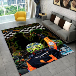 3D Lando Norris F1 v&otilde;idus&otilde;itja vaip, Vaip elutuppa, magamistuppa, diivani ette, uksemati kaunistuseks, Laste m&auml;ngimiseks libisemiskindel p&otilde;randamatt, Kingitus 40x60cm(15x23in)