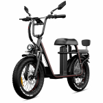 DrveTion ET20 Electric Scooter with 2 seats and Rear Mirror oranž