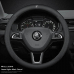 Carbon fiber breathable car steering wheel cover for Skoda Octavia Fabia Kodiaq KAROQ Superb Kamiq VIRS car interior accessories D4