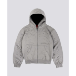 BeatStreet Chic Unisex T&auml;htedega Taevaga Kivistatud Kapuutsiga S&auml;rk Naistele Moodne Polsterdatud &Otilde;laga Lukuga Pikkade Varrukatega Jakk Street Casual Naiste Dressipluus S hall v&auml;rv