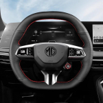 Hand Sewing non-slip leather Car Steering Wheel Cover For MG 7 car interior accessories red line style