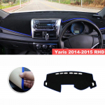 For Toyota Yaris XP130 2014 2015 Car Dashboard Cover Mat Sun Shade Pad trument Panel Carpets Protector Accessories RHD Blue Side